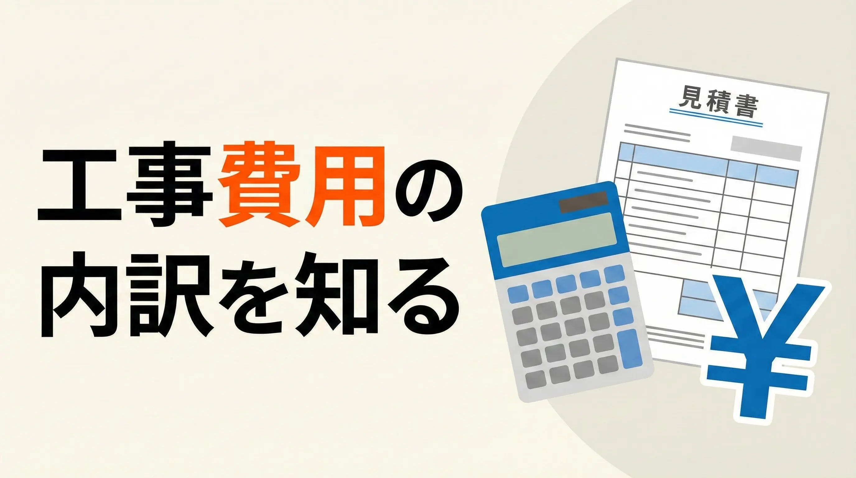 工事費用の内訳を知る