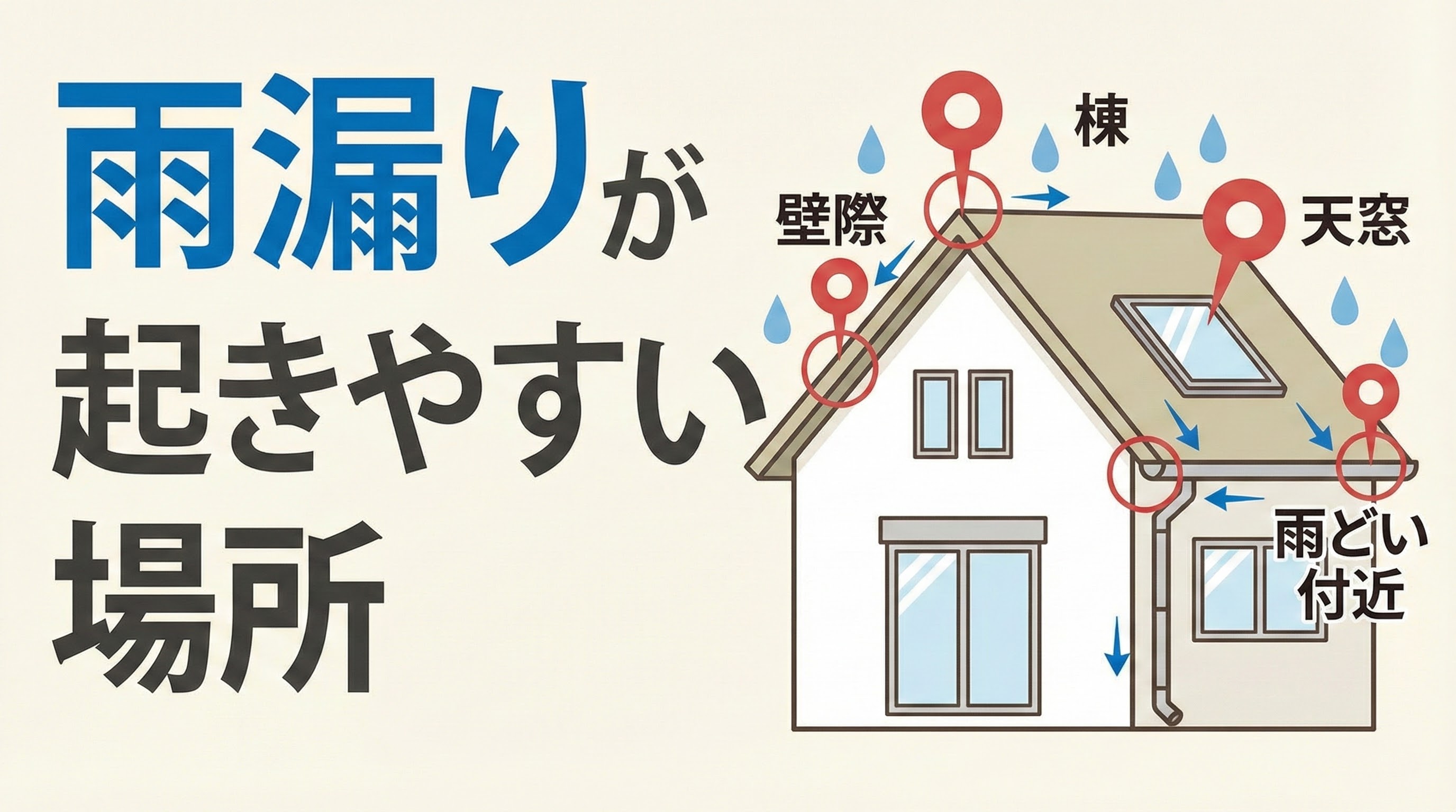 雨漏りが起きやすい場所